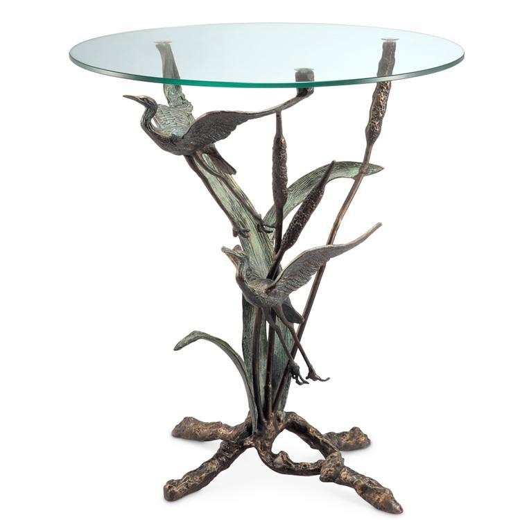 Crane Pair in Flight End Table-Iron Home Concepts