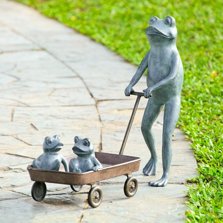 Frog Family with Wagon Planter-Iron Home Concepts