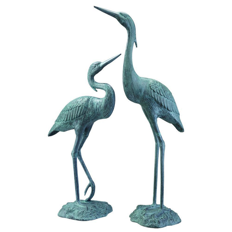 Garden Heron Statue Pair-Iron Home Concepts