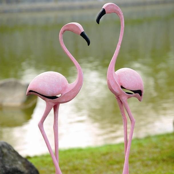 Garden Pink Flamingo Pair-Iron Home Concepts