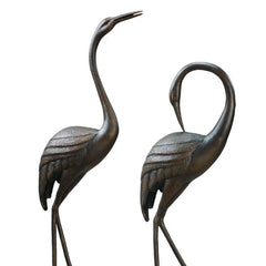 Graceful Garden Crane Pair-Iron Home Concepts