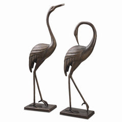 Graceful Garden Crane Pair-Iron Home Concepts