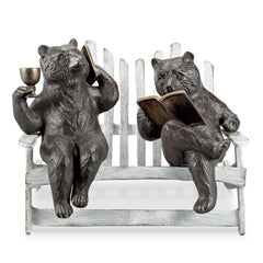 Hipster Bears on Bench Garden-Iron Home Concepts