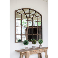 Kalalou Arched Iron Mirror-Iron Home Concepts