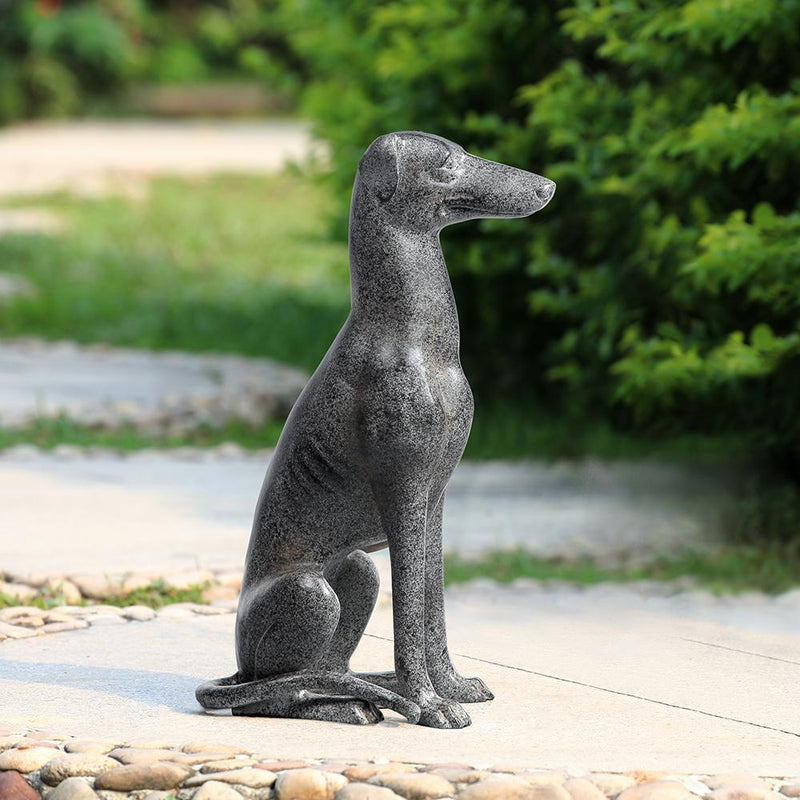 Loyal Greyhound Dog Sculpture-Iron Home Concepts