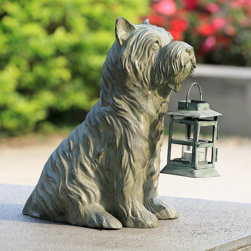 Patient Pooch Dog Garden Lantern-Iron Home Concepts