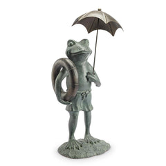 Pool Partner Frog Garden Sculpture-Iron Home Concepts