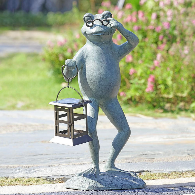 Professor Frog LED Garden Lantern-Iron Home Concepts