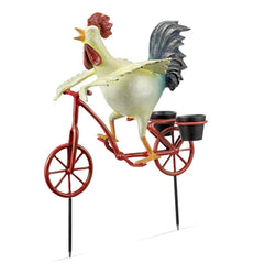 Speedy Chicken Garden Planter Stake-Iron Home Concepts