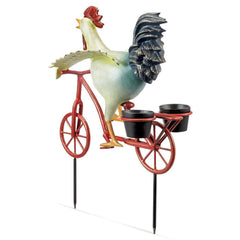 Speedy Chicken Garden Planter Stake-Iron Home Concepts