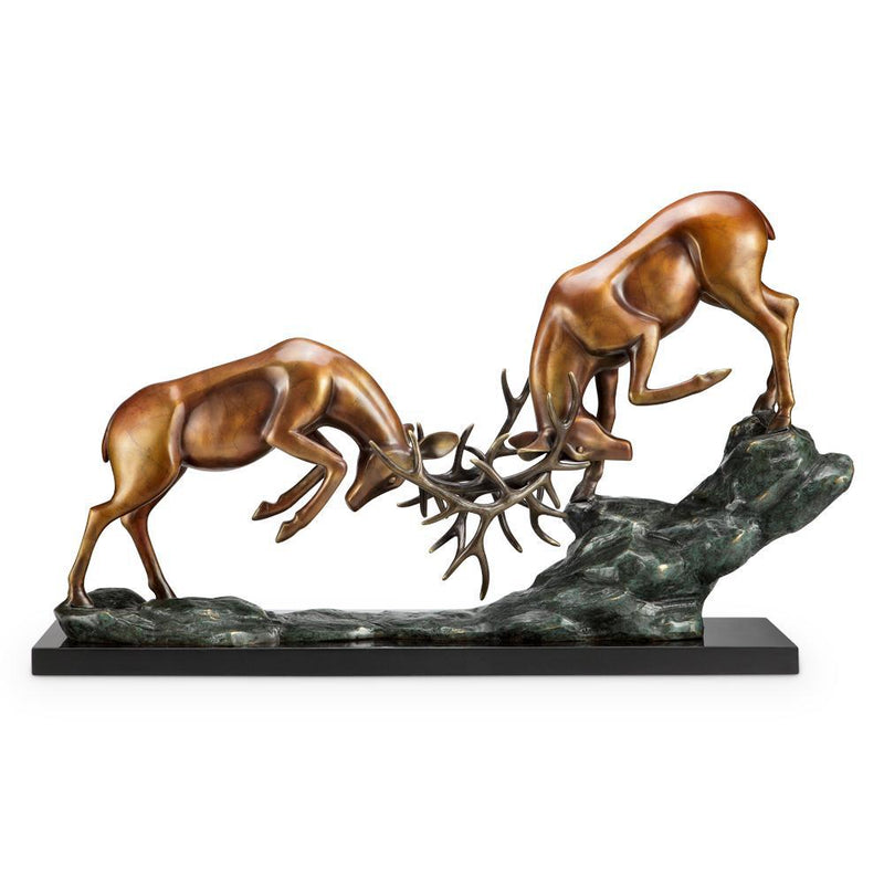 SPI Home Deer Clash of Antlers Statue-Iron Home Concepts