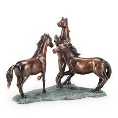 SPI Home Prairie Dance Horse Trio-Iron Home Concepts