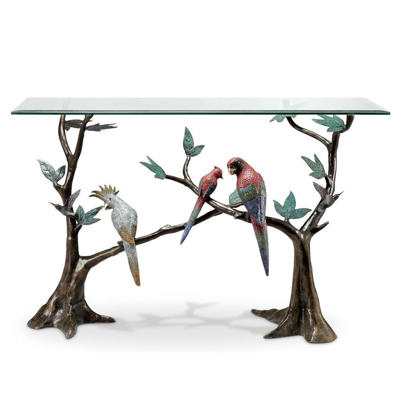 SPI Home Tropical Bird Flock Console Table-Iron Home Concepts