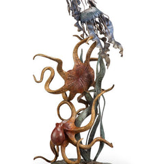 SPI Home Undersea Wonders Quartet Octopuses and Jellyfish Sculpture-Iron Home Concepts