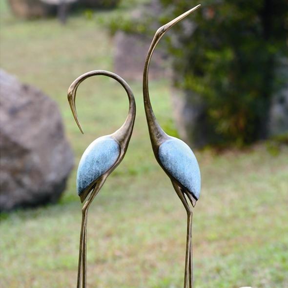 Stylized Garden Crane Pair-Iron Home Concepts