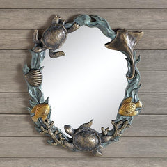 Turtles and Sealife Wall Mirror-Iron Home Concepts