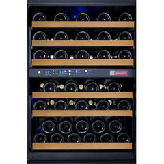 Allavino 24" Wide FlexCount II Tru-Vino 56 Bottle Dual Zone Black Right Hinge Wine Refrigerator (VSWR56-2BR20)